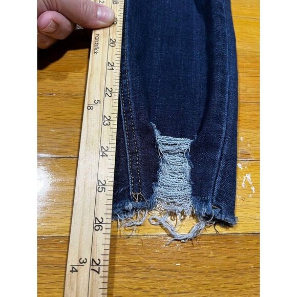 Refuge Jeans Womens 5 Skinny Blue Mid Rise Distressed Stretch Denim Festival Y2K - Picture 5 of 7